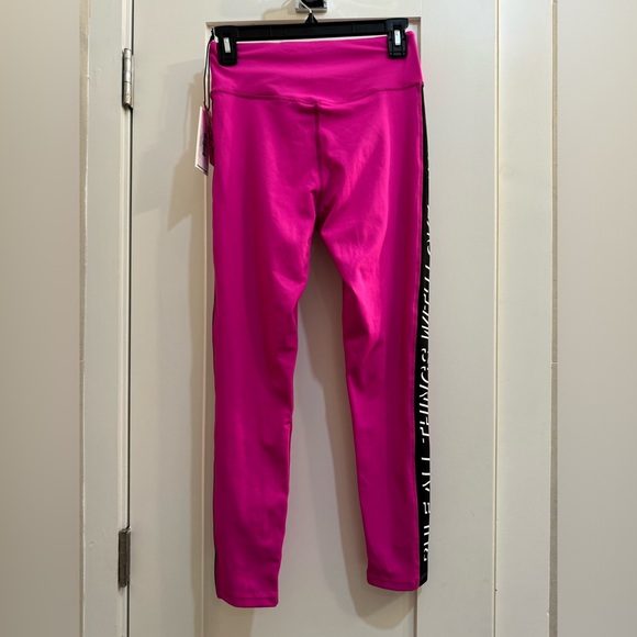 NWT Pam & Gela “Rule all things with love” hot pink workout leggings - Picture 3 of 4